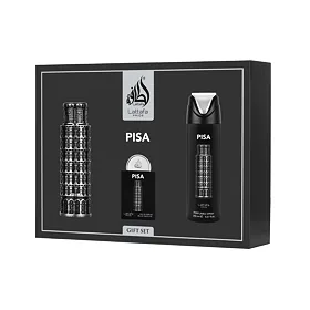 Lattafa Pride Pisa комплект  Парфюмна вода 100 ml + Парфюмна вода 20 ml + Спрей за тяло 200 ml