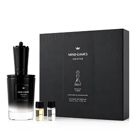 Mind Games Mentor комплект  Парфюмен екстракт 100 ml + Boya Oud 3 ml + Amber 3 ml + попивателна харт